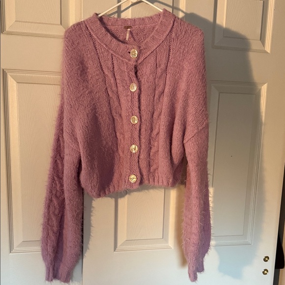 Free People Sweaters - Free People Lavender Button-Up Cardigan
